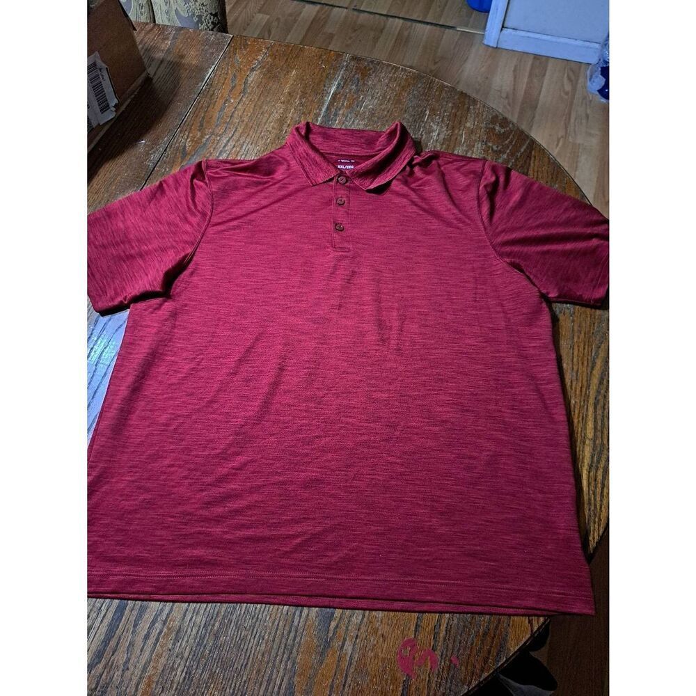 XXL Cool 18 Pro Red Space Dye Short Sleeve Pullover Polo Casual Golf Shirt